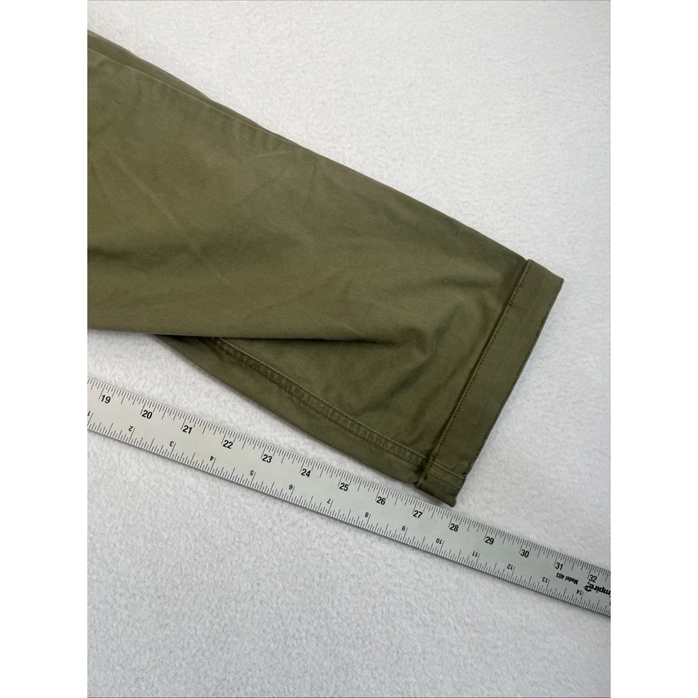 Maharishi Olive Green Cotton Army Chino Pants Mens Large 32x28 Straight Leg